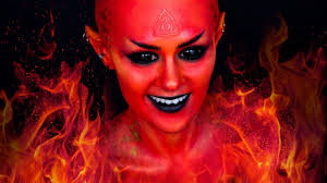 fire fairy devil demon makeup