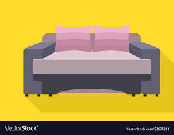 Pillow Sofa Icon Flat Style Royalty