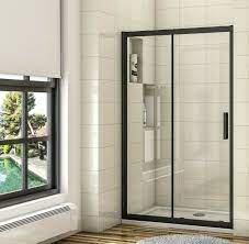 New Black Frame Bathroom Sliding Shower