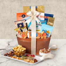 our cheerful treats gift basket at