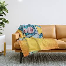 Attack of the Boobbot Throw Blanket by Taylor Winder | Society6