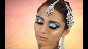 blue smokey eye makeup tutorial indian