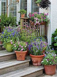 how to arrange potted plants on a patio