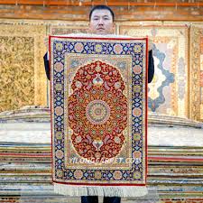 handmade rug small oriental red persian