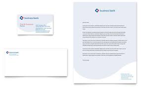 Bank letterhead ***sample letter*** re: Business Bank Business Card Letterhead Template Design
