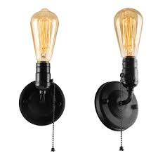 open bulb mini sconce lighting retro