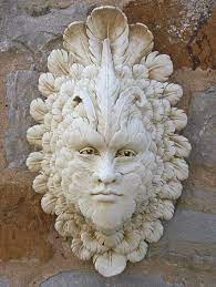 Stone Garden Ornament Venetian Mask