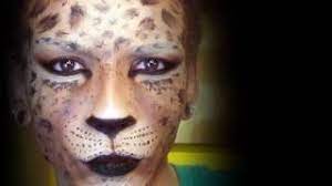 halloween leopard or cheetah face