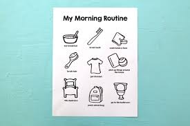 Printable Morning Routine Chart Mama Papa Bubba