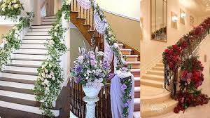 stairs decoration ideas flower decor