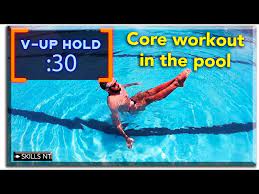 core workout in the swimming pool you