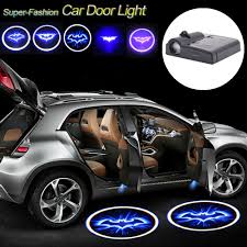 Us 7 59 5 Off Super Cool Batman Logo Wireless Car Door Lamp Decorative Welcome Light Mini Laser Projector Bulb Automotive Car Styling Lights In