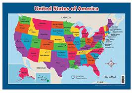 Us maps are an invaluable part of family history research, especially if you live far from where your ancestor lived. Usa Map For Kids United States Wall Desk Map 18 X 26 Laminated Buy Online At Best Price In Uae Amazon Ae