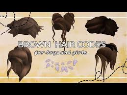 Open me •º☆ #idcodes #hairandhats #accessories #roblox hello cherry blossoms, in this video i have put together hair and hat id. Brown Hair Codes For Boys And Girls Roblox Youtube