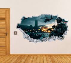 War Zone Wall Decal Smashed Concrete