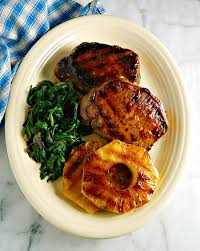 grilled hawaiian pineapple pork chops