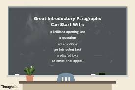 If you'd like, you might include information about what you're looking forward. Examples Of Great Introductory Paragraphs