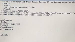 hindi frameset in html frame