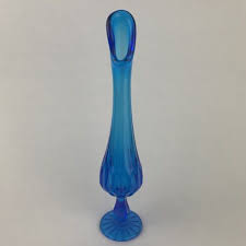 Vintage Fenton Style Ocean Blue Glass