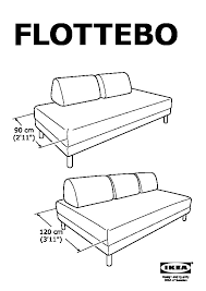 flottebo sleeper sofa with side table