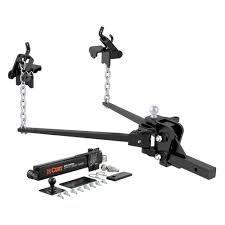 curt trunnion spring weight distribution hitch with 2 5 16 trailer ball and sway control for 2