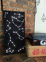 Constellation Wall Art Lighted Canvas