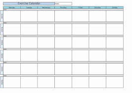 Weekly Workout Schedule Template Luxury Printable Workout
