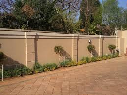 flush plastering fence wall design