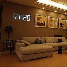 3d Led Wall Clock Modern Digital For