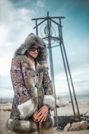 Faux Fur Coat For Men Burning Man