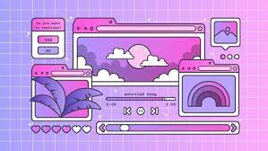 pink vaporwave desktop wallpaper template
