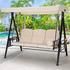 3 Person Outdoor Patio Swing Chair W