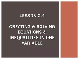 Solving Equations Amp Inequalities