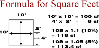 calculate the square fooe of a lot