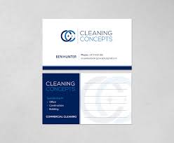 Modern Professional Office Cleaning Business Card Design For