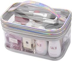 clear toiletry makeup bag 2 layer