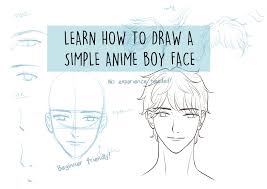 drawing male anime face