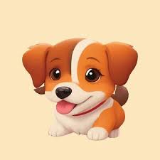 cute dog 3d cartoon ilration