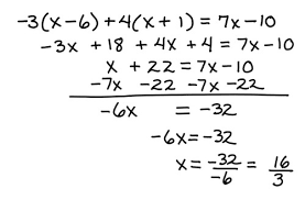 Solving Multi Step Algebraic Equations