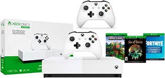 Gaming fortnite crossplay fortnite mobile fortnite xbox. Amazon Com Xbox One S 1tb All Digital Edition Two Controller Bundle Xbox One S 1tb Disc Free Console 2 Wireless Controllers Download Codes For Minecraft Sea Of Thieves And Fortnite Battle Royale Computers