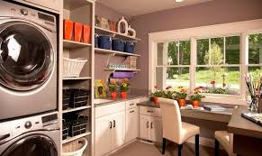 The utility room is easily accessed from the large master closet. 25 Space Saving Multipurpose Laundry Rooms