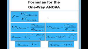 how to calculate a one way anova by
