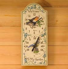 Outdoor Bird Clocks Thermometers