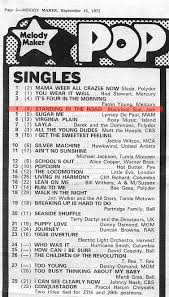 Melody Maker Top 30 Chart September 16 1972