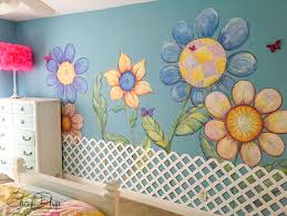 Painted Garden Themed Girls Bedroom
