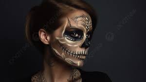 in skull makeup is shown