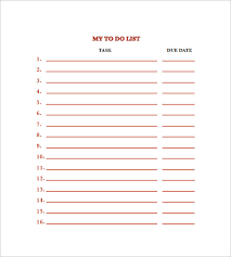 Weekly To Do List Template 6 Free Word Excel Pdf Format
