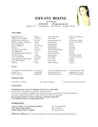 Musical Theatre Resume Template Word Skills To Put On
