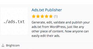 ads txt plugin for wordpress brightcom