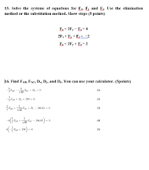 Systems Of Equations For Ex Fx And Ex